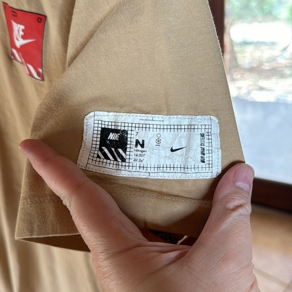 Nike Logo Tan Tee Gundam Collaboration Limited Rare Size Small - Picture 4 of 9